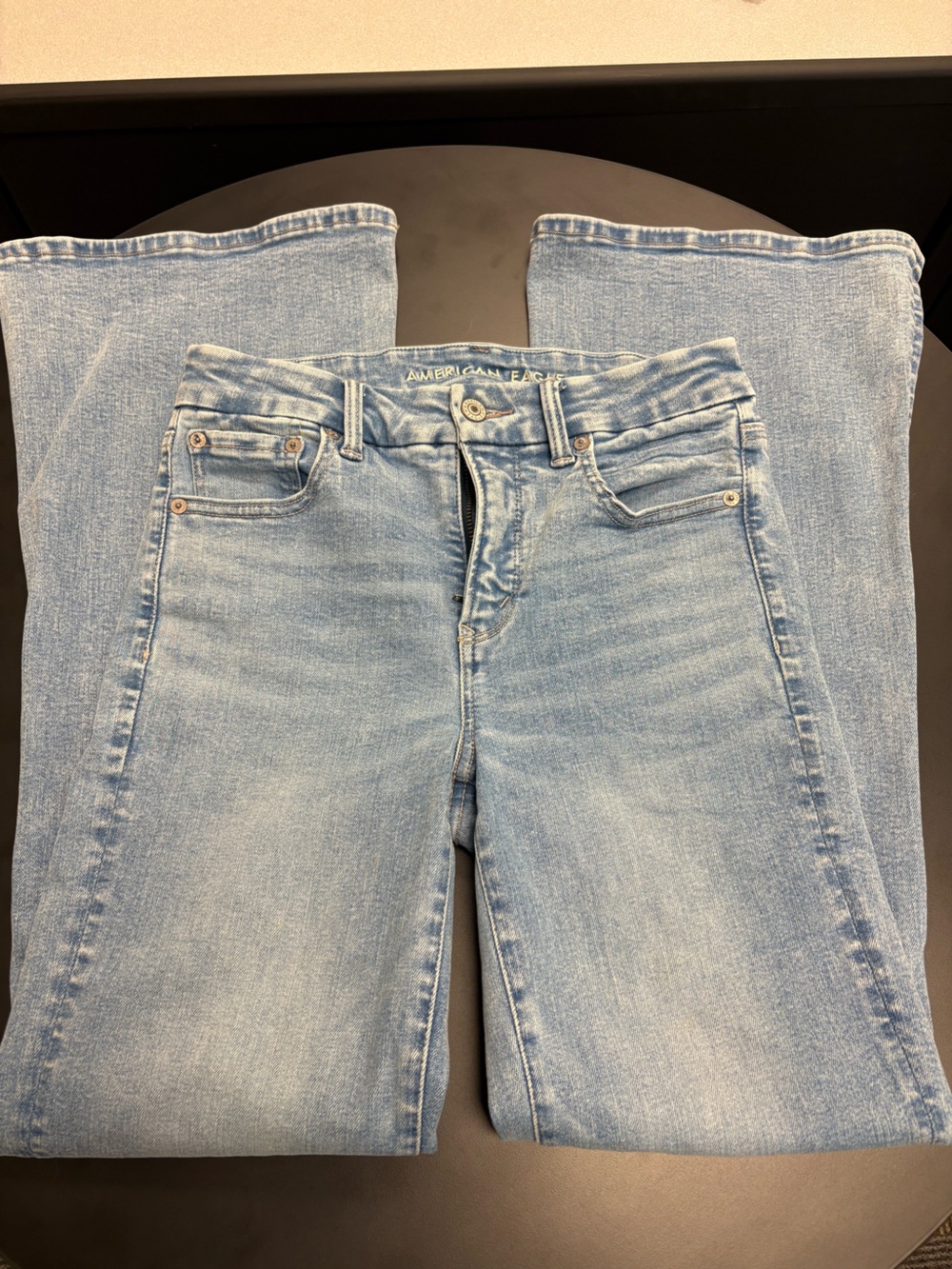 American Eagle Outfitters Pale Blue Straight Leg Jeans